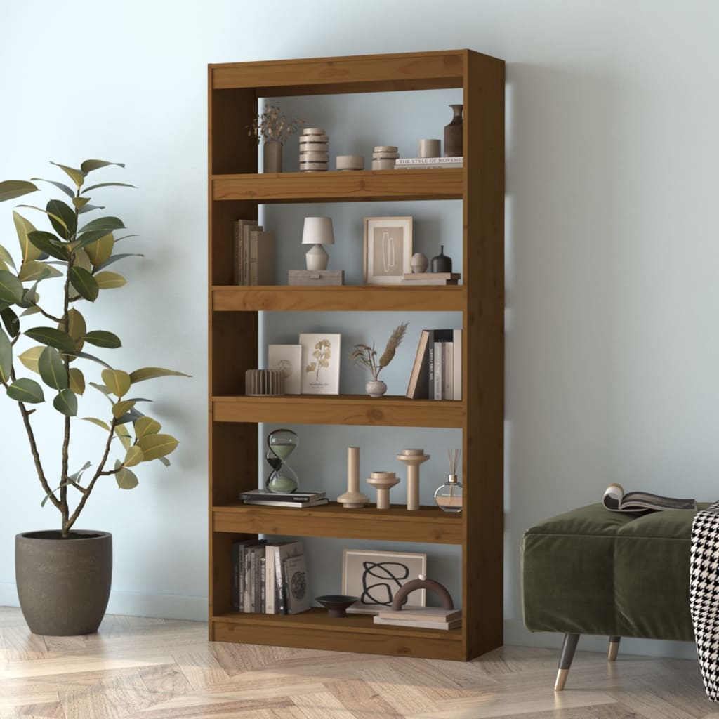 Book Cabinet/Room Divider Honey Brown 80x30x167.4 cm Wood Pine