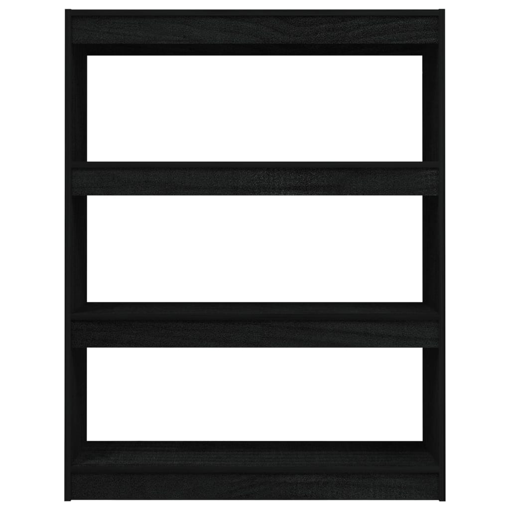 Book Cabinet/Room Divider Black 100x30x103 cm Solid Pinewood