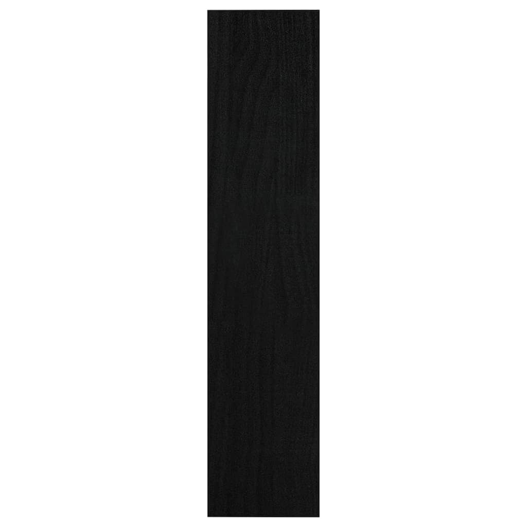 Book Cabinet/Room Divider Black 100x30x135.5 cm Solid Pinewood