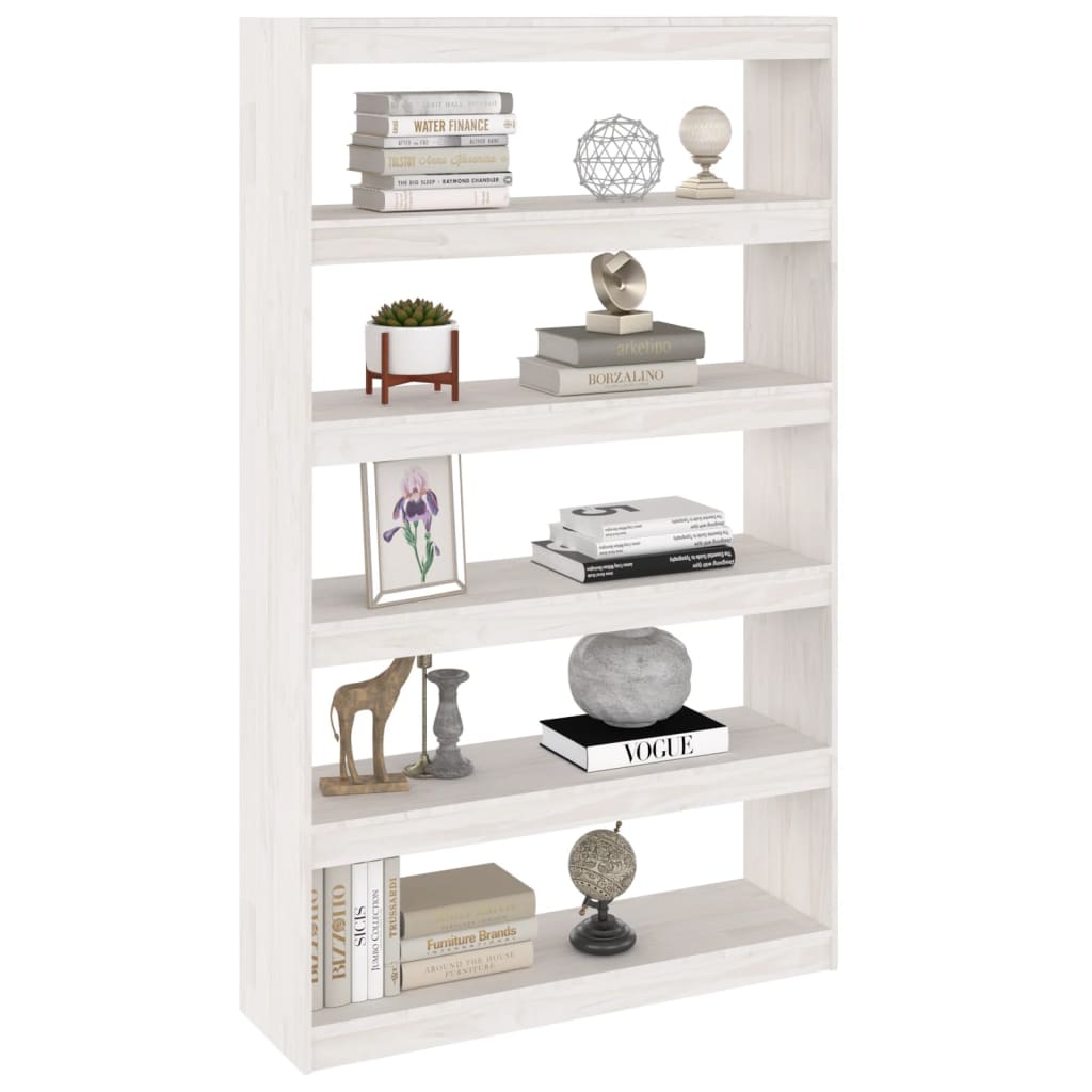 Book Cabinet/Room Divider White 100x30x167.5 cm Solid Pinewood