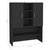 Washing Machine Cabinet Black 70.5x25.5x90 cm