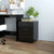 Rolling Cabinet Black 45x38x54 cm Engineered Wood