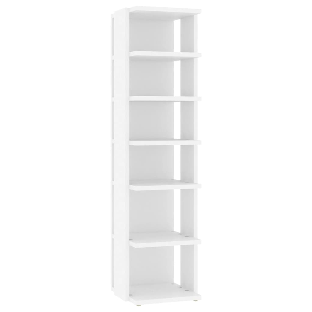 Shoe Cabinets 2 pcs White 27.5x27x102 cm Engineered Wood