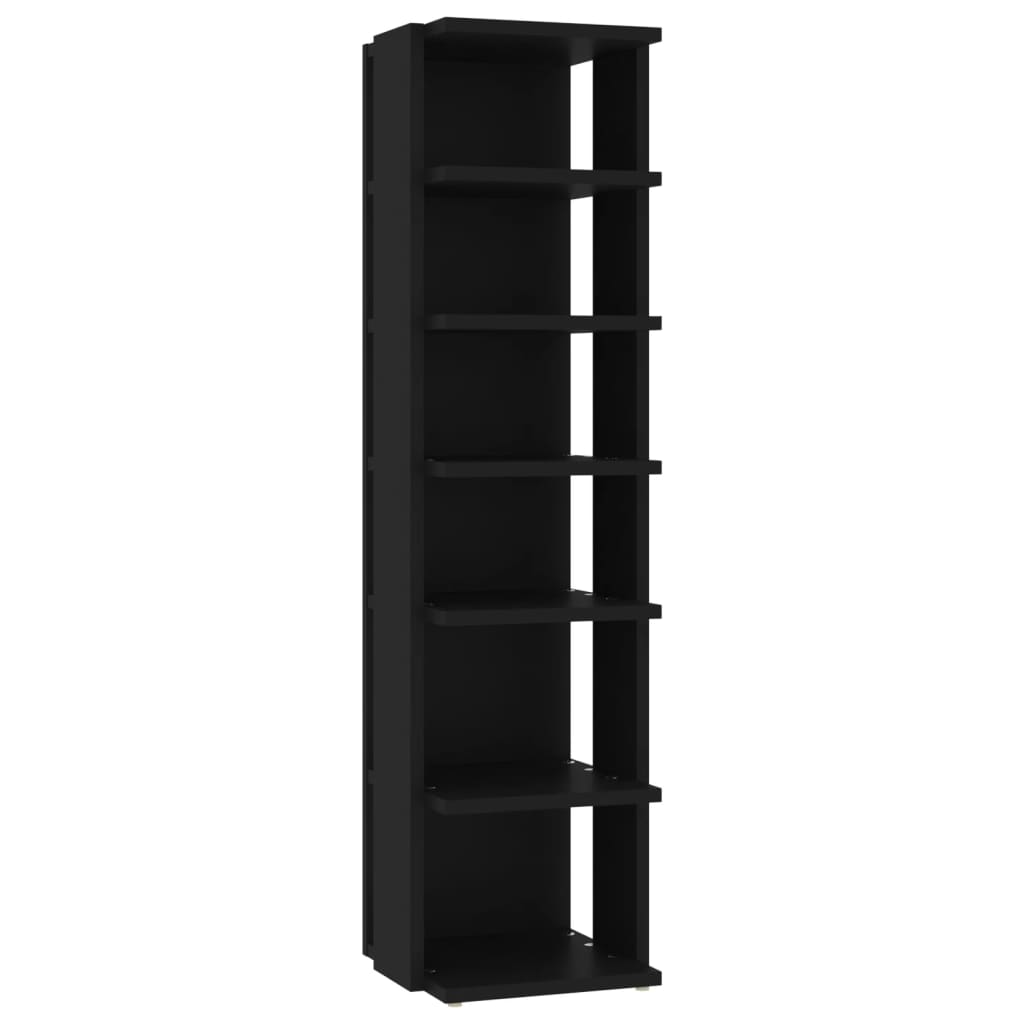 Shoe Cabinets 2 pcs Black 27.5x27x102 cm