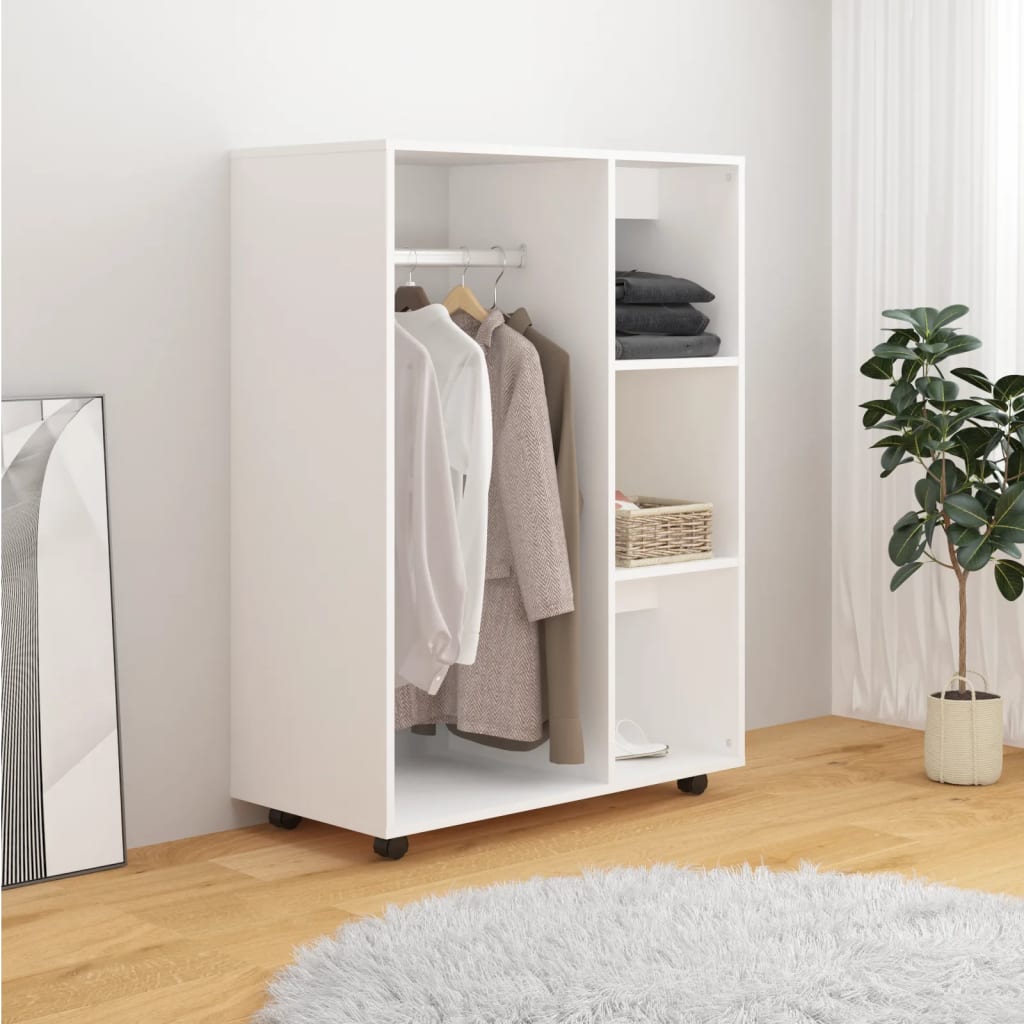 Wardrobe White 80x40x110 cm Engineered Wood