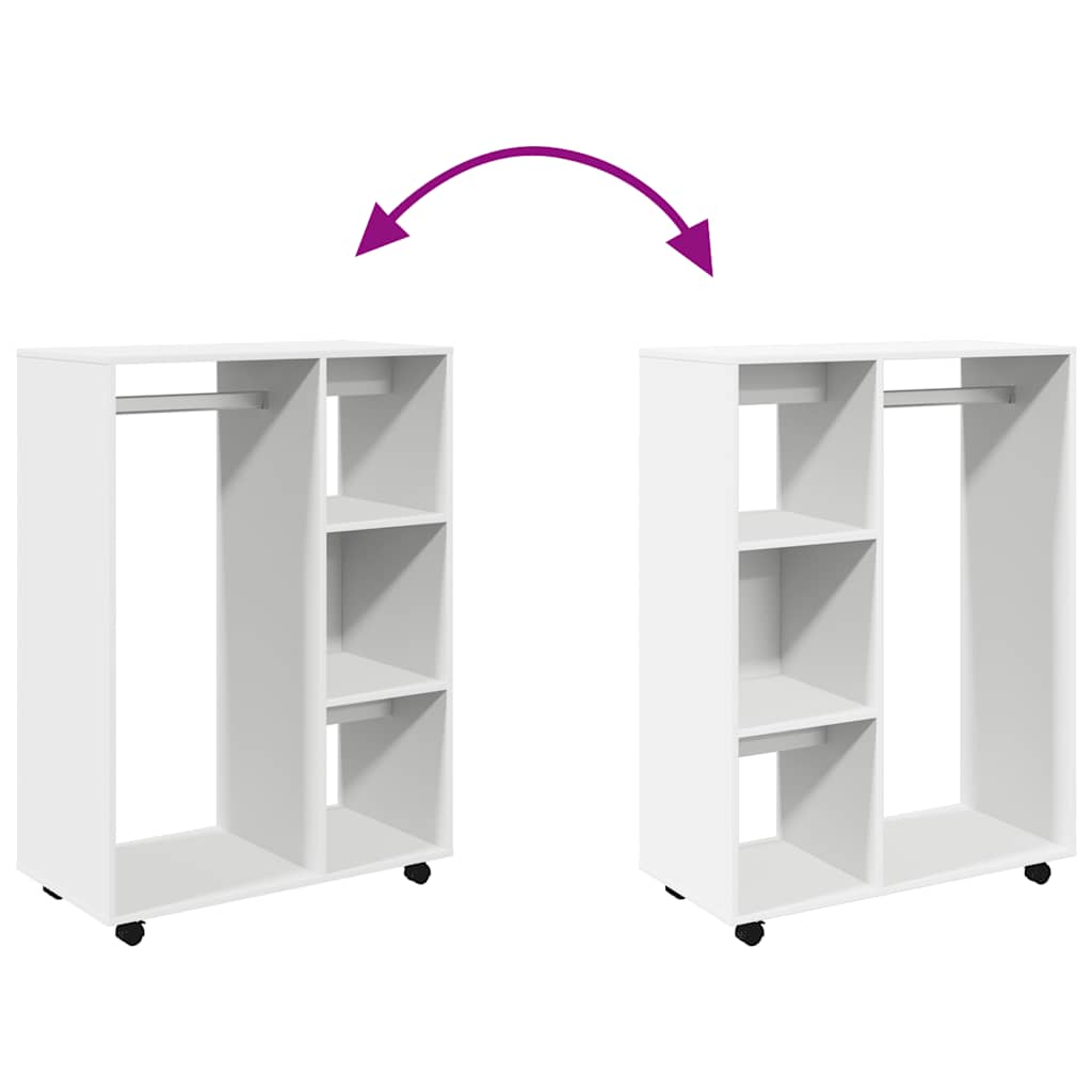 Wardrobe White 80x40x110 cm Engineered Wood