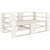 Garden 2-Seater Pallet Sofa White Solid Pinewood