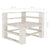 Garden 2-Seater Pallet Sofa White Solid Pinewood