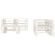 5 Piece Garden Pallet Lounge Set Solid Pinewood White