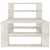 5 Piece Garden Pallet Lounge Set Solid Pinewood White