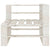 5 Piece Garden Pallet Lounge Set Solid Pinewood White
