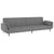 2-Seater Sofa Bed with Two Pillows Light Grey Velvet