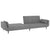 2-Seater Sofa Bed with Two Pillows Light Grey Velvet