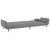 2-Seater Sofa Bed with Two Pillows Light Grey Velvet