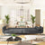 2-Seater Sofa Bed with Two Pillows Dark Grey Velvet