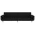 2-Seater Sofa Bed with Two Pillows Black Velvet