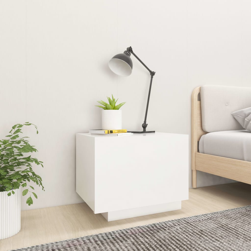 Bedside Cabinet White 100x35x40 cm Engineered Wood