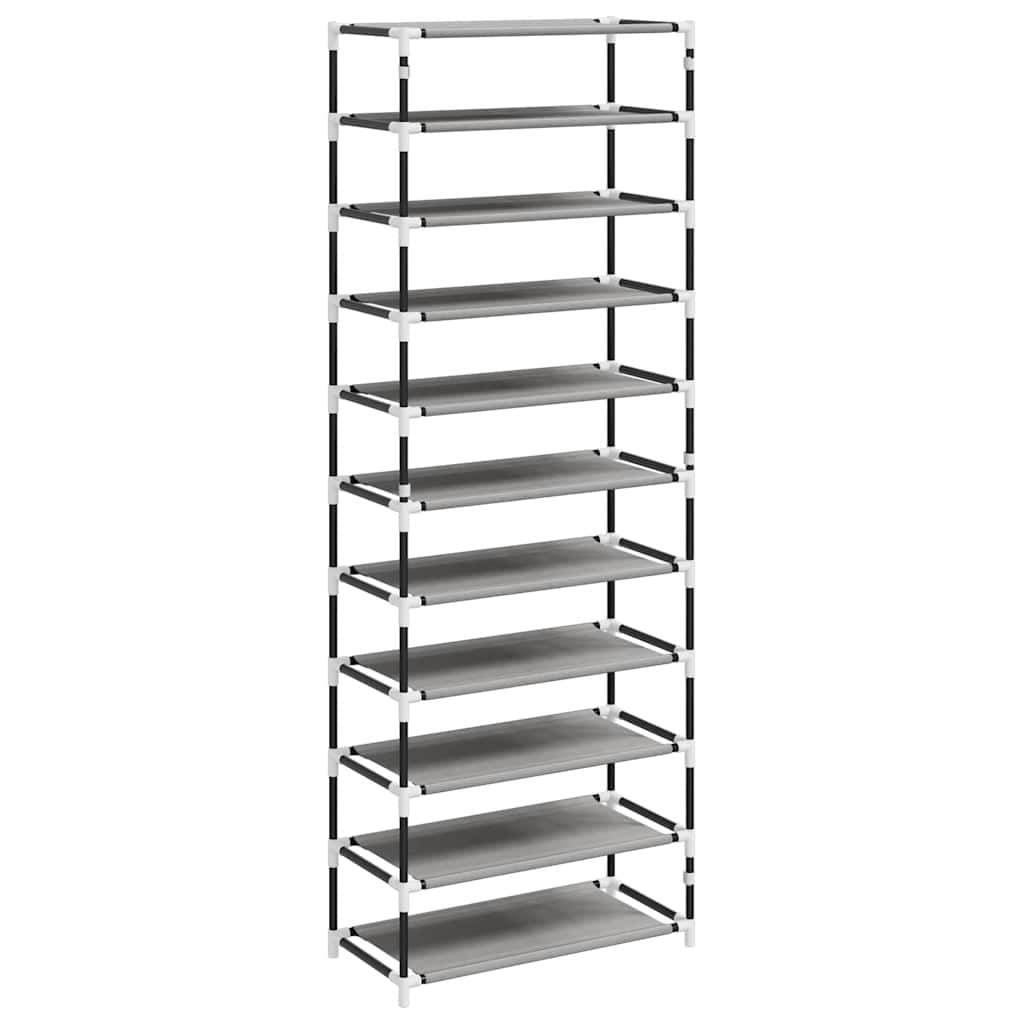 Shoe Cabinet Grey 60x30x166 cm Fabric