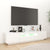 TV Cabinet with LED Lights White 180x35x40 cm