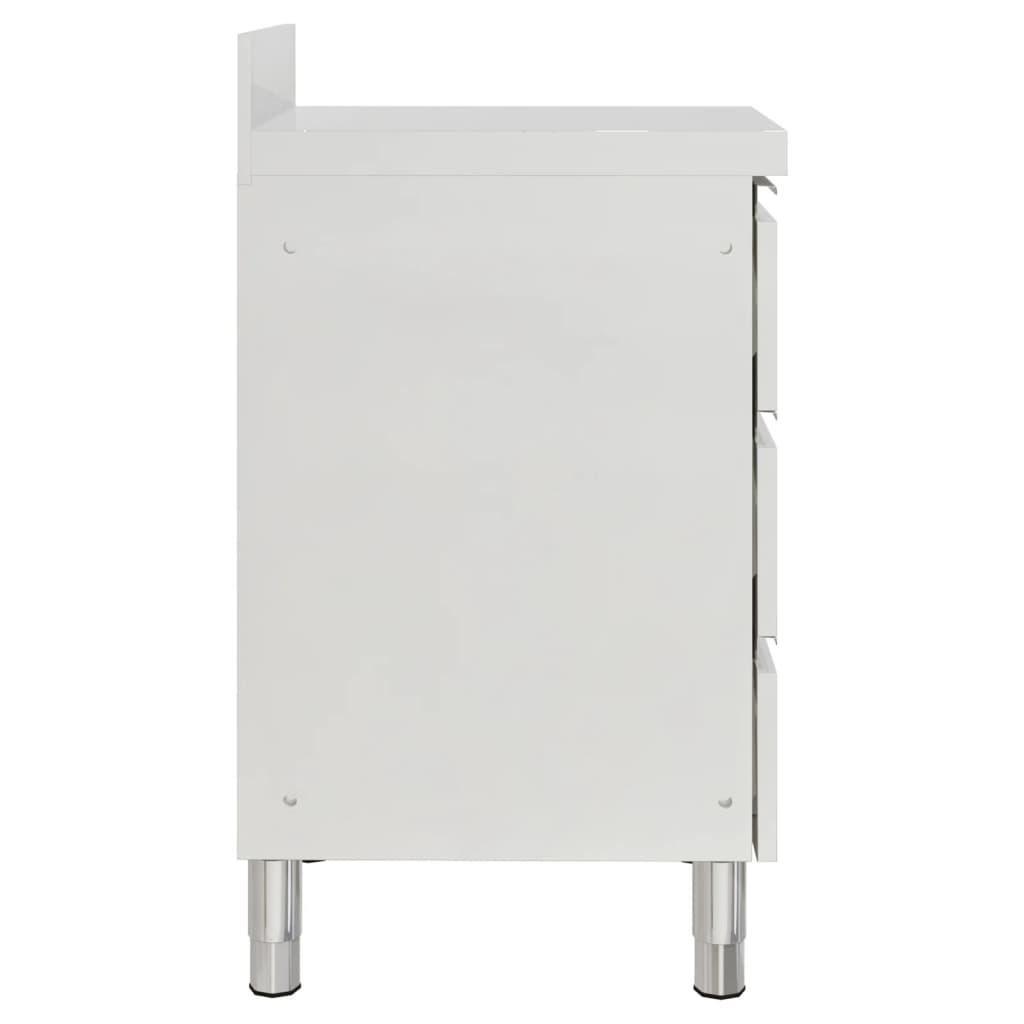 Commercial Kitchen Cabinet with 3 Drawers 50x60x96 cm