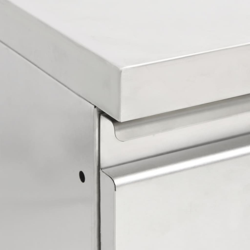 Commercial Kitchen Cabinet with 3 Drawers Stainless Steel