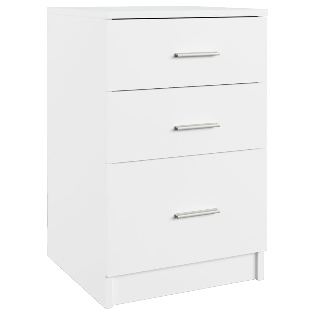 Bed Cabinet White 40x40x63 cm Engineered Wood