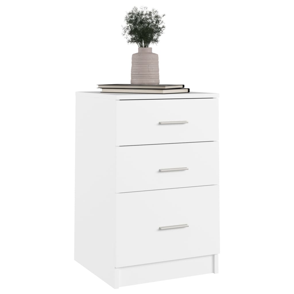 Bed Cabinet White 40x40x63 cm Engineered Wood