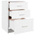 Bed Cabinet White 40x40x63 cm Engineered Wood