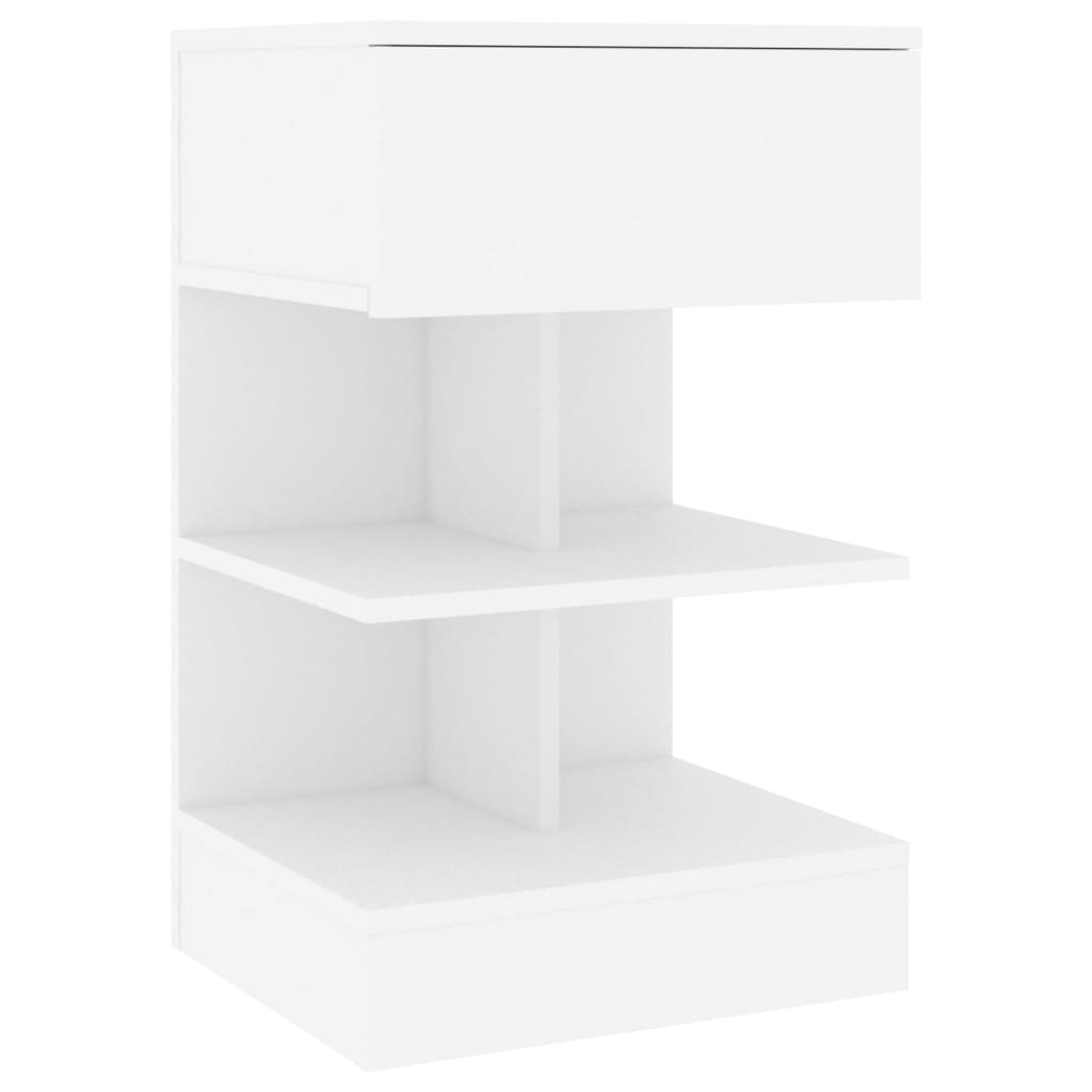 Bedside Cabinet White 40x35x65 cm Engineered Wood