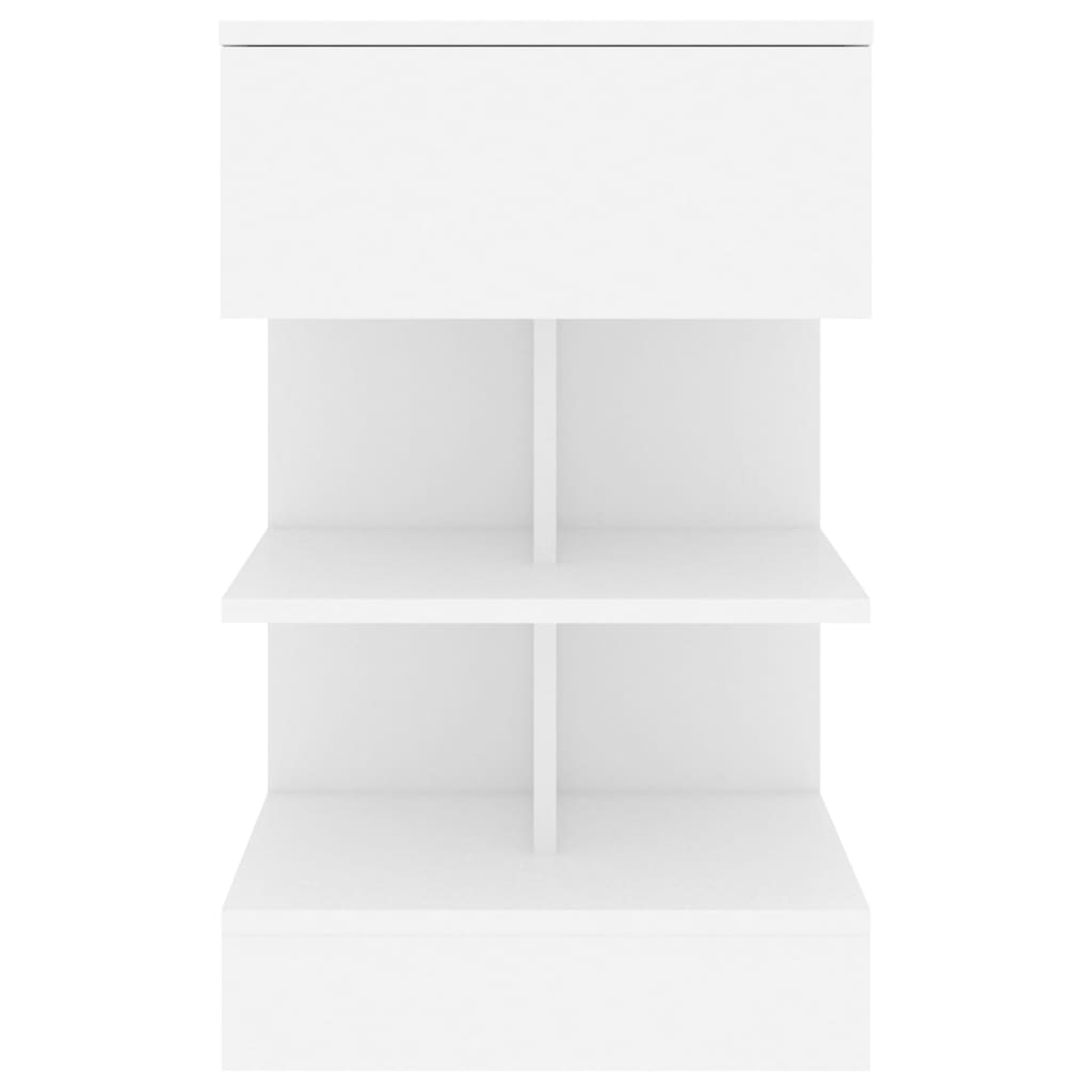 Bedside Cabinet White 40x35x65 cm Engineered Wood