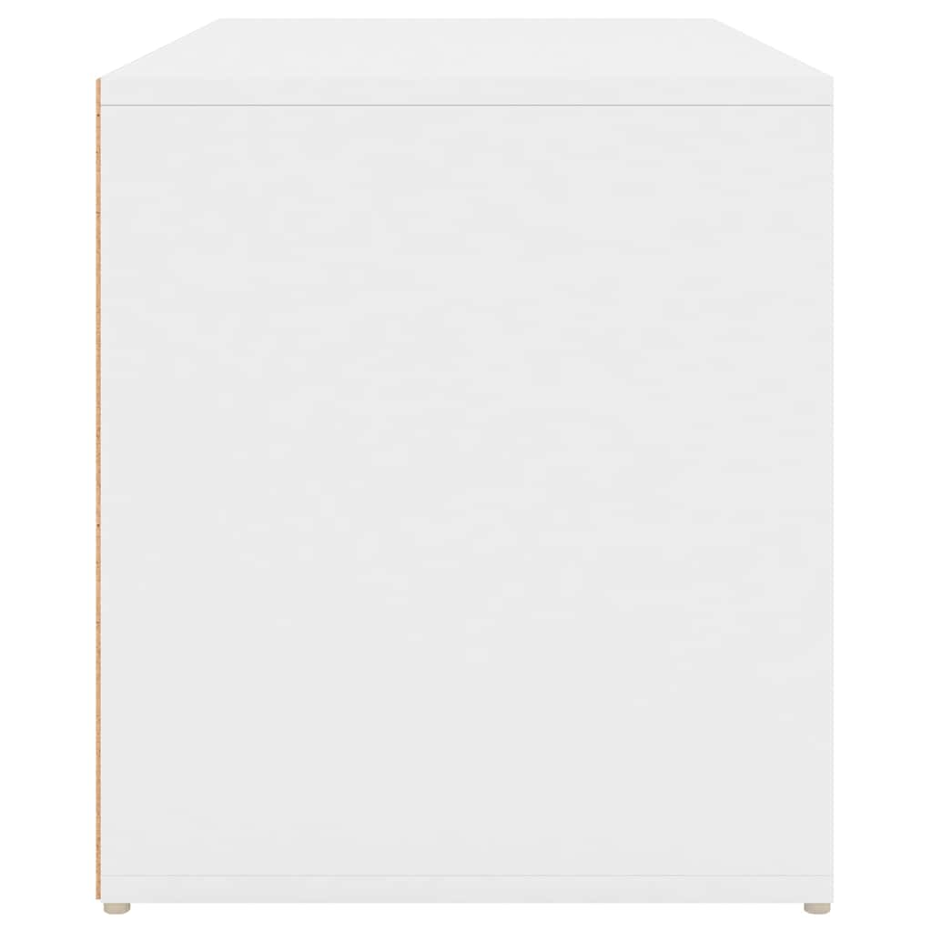 Hall Bench 80x40x45 cm White Engineered Wood