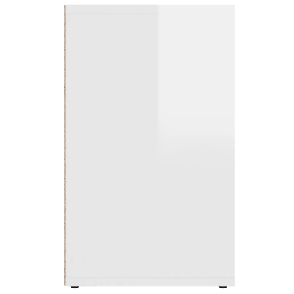 Shoe Cabinet High Gloss White 52.5x30x50 cm