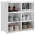 Shoe Cabinet High Gloss White 52.5x30x50 cm