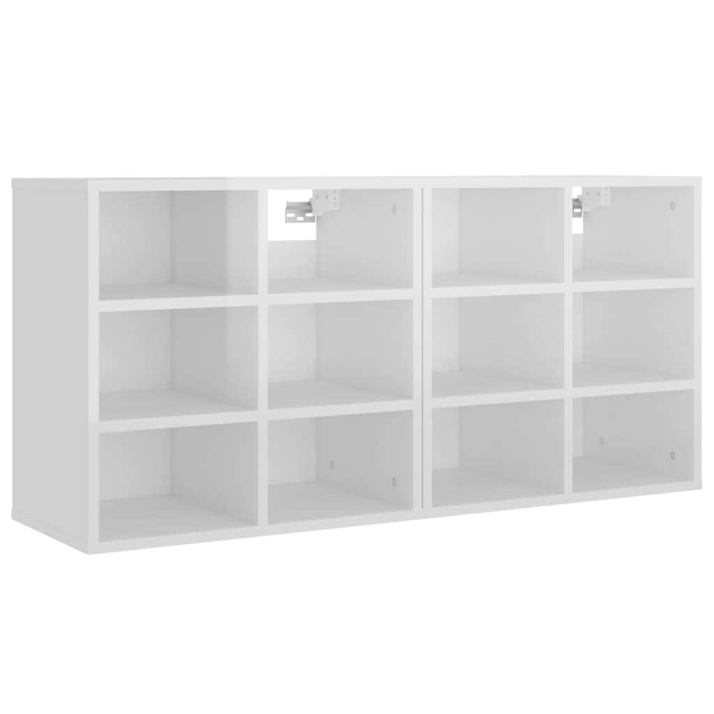 Shoe Cabinets 2 pcs High Gloss White 52.5x30x50 cm