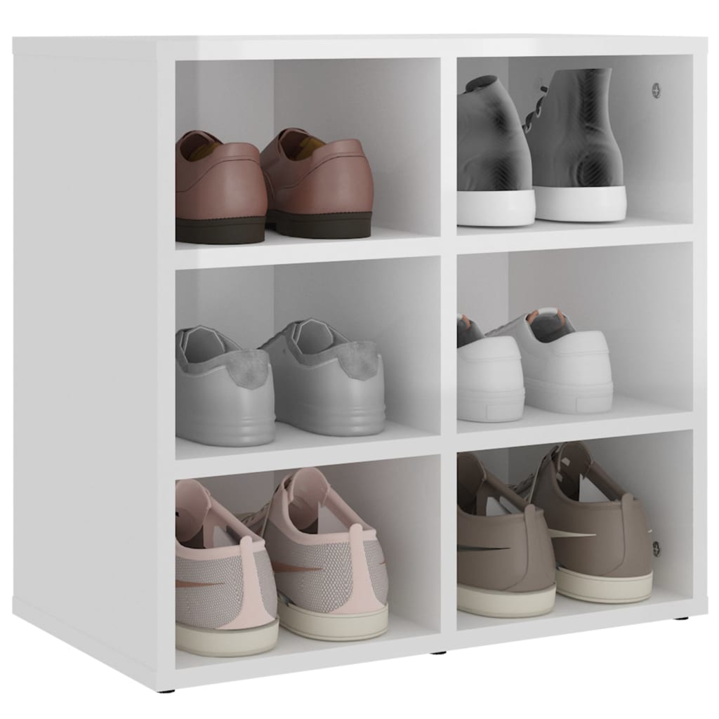 Shoe Cabinets 2 pcs High Gloss White 52.5x30x50 cm