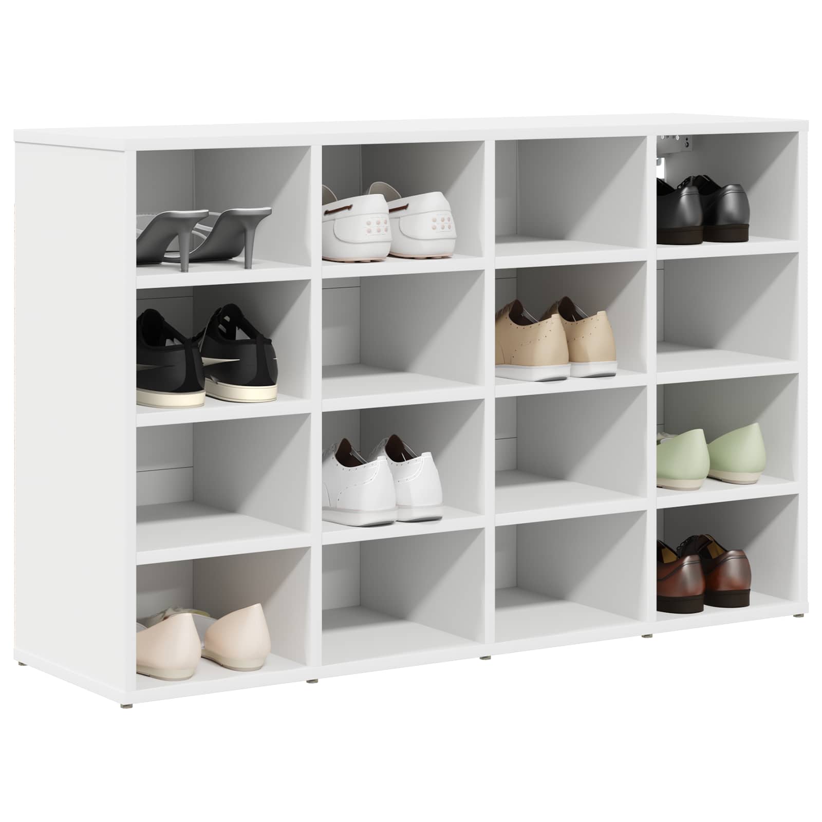 Shoe Cabinet with Shelf White 103 x 30 x 67 cm Engineered Wood