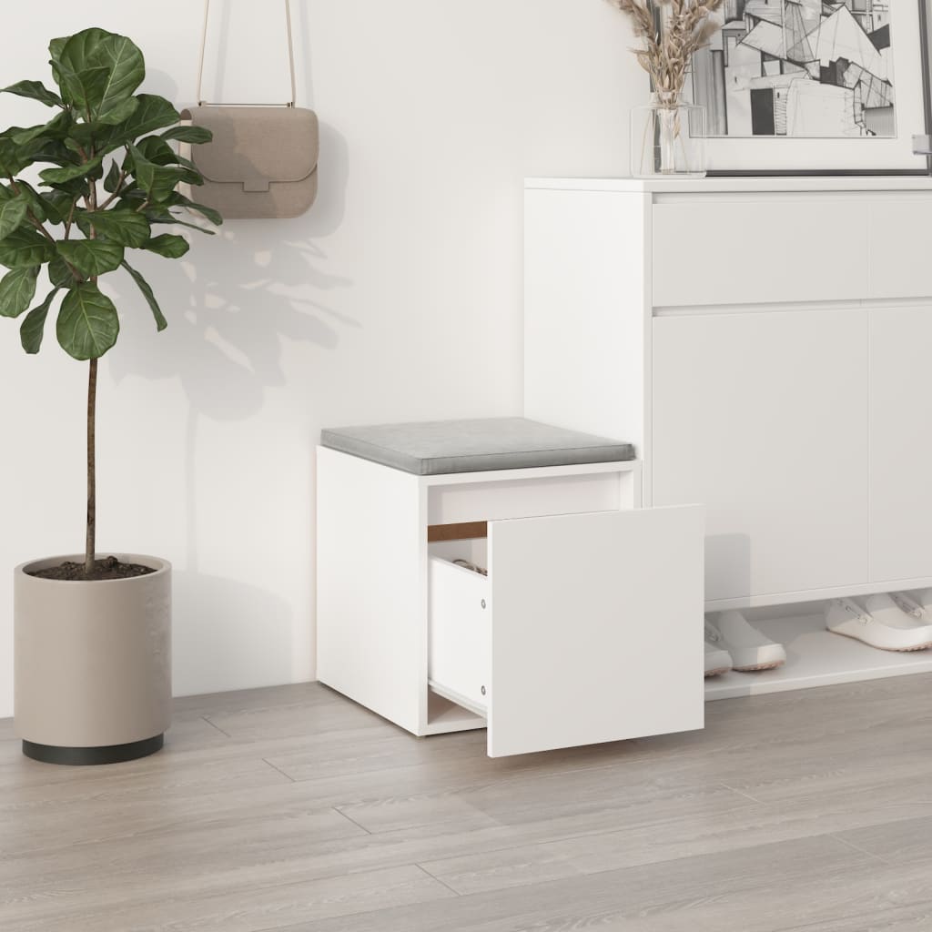 Box Drawer White 40.5x40x40 cm Engineered Wood