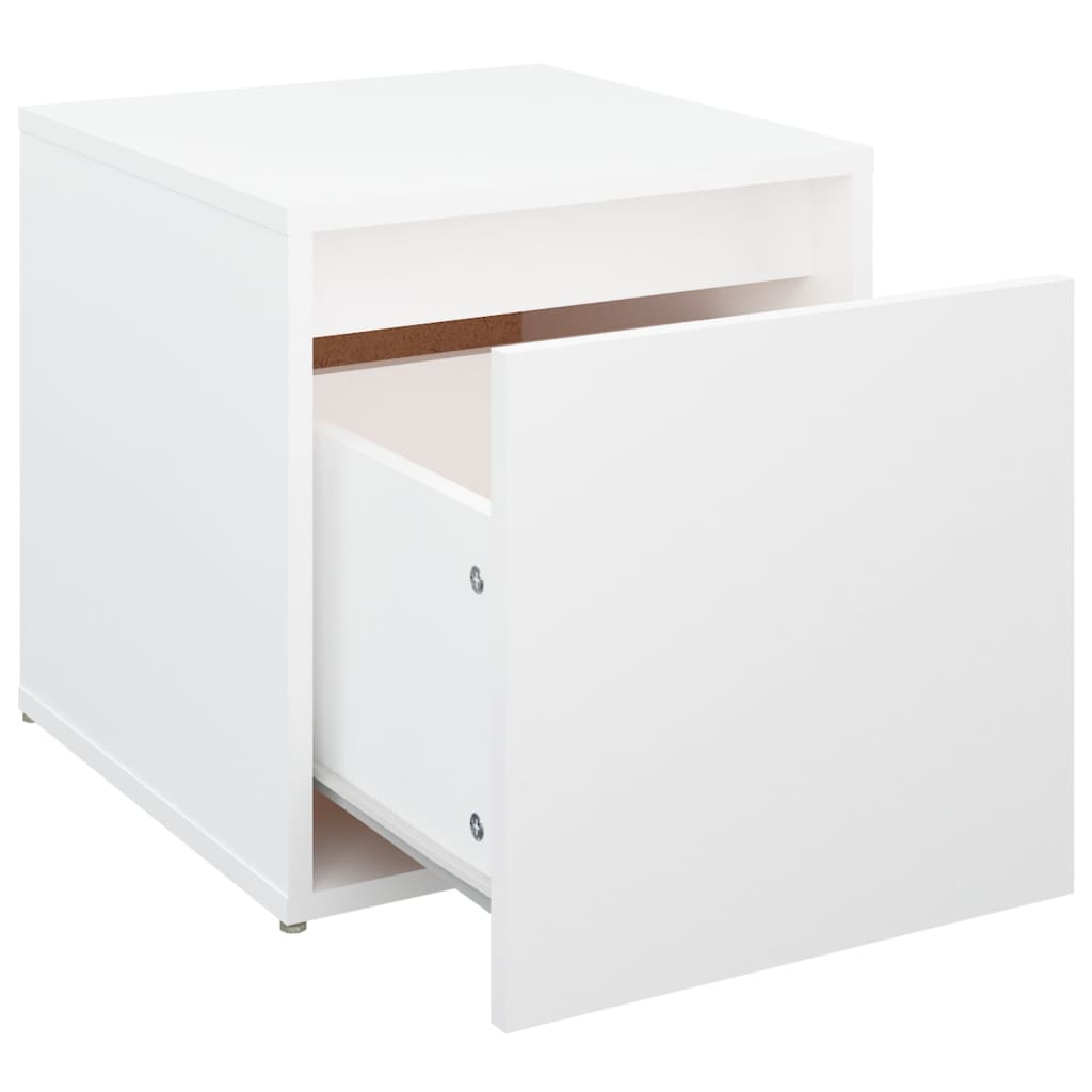 Box Drawer White 40.5x40x40 cm Engineered Wood