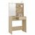 Dressing Table with LED Sonoma Oak 74.5x40x141 cm Engineered Wood