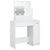 Dressing Table with LED White 86.5x35x136 cm