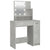 Dressing Table with LED Concrete Grey 86.5x35x136 cm