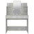 Dressing Table with LED Concrete Grey 96x40x142 cm