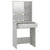 Dressing Table with LED Concrete Grey 60x40x140 cm