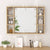 Mirror Cabinet with LED Sonoma Oak 76x15x55 cm