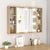 Mirror Cabinet with LED Sonoma Oak 76x15x55 cm