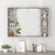 Mirror Cabinet with LED Concrete Grey 76x15x55 cm