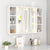 Mirror Cabinet with LED High Gloss White 76x15x55 cm