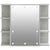 Mirror Cabinet with LED Concrete Grey 70x16.5x60 cm