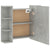 Mirror Cabinet with LED Concrete Grey 70x16.5x60 cm