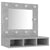 Mirror Cabinet with LED Concrete Grey 60x31.5x62 cm